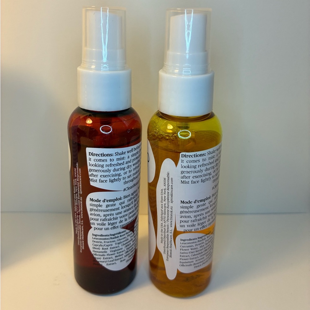 Apto Skincare Summer Mist 2 Pc Set Turmeric & Pomegranate Face Setting Spray LE - Picture 6 of 8